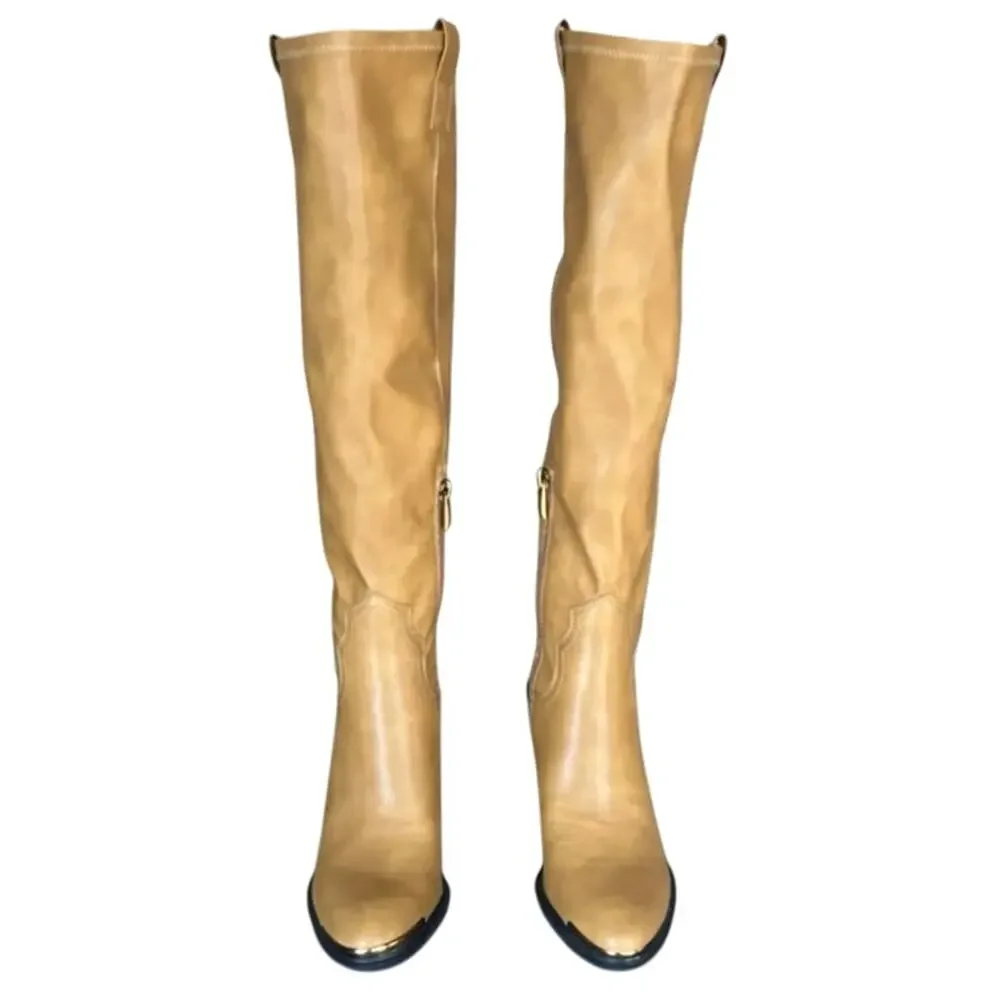 Franco Sarto L-Glenice 2 Knee High Women's Boot Camel Tan Size 7.5 Med, S75